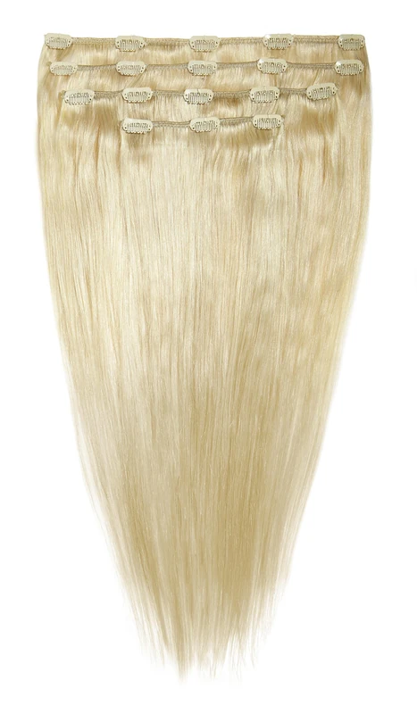 American Dream Human Hair Full Head Set of Clip in Extensions, Mixed Blonde Number 22 105 g/ 18-inch/ 46 cm - 4 Piece
