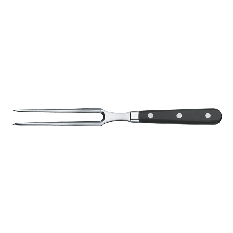 Victorinox Grand Maître Carving Fork, 15 cm, Robust Plastic Handle, Stainless Steel, Black