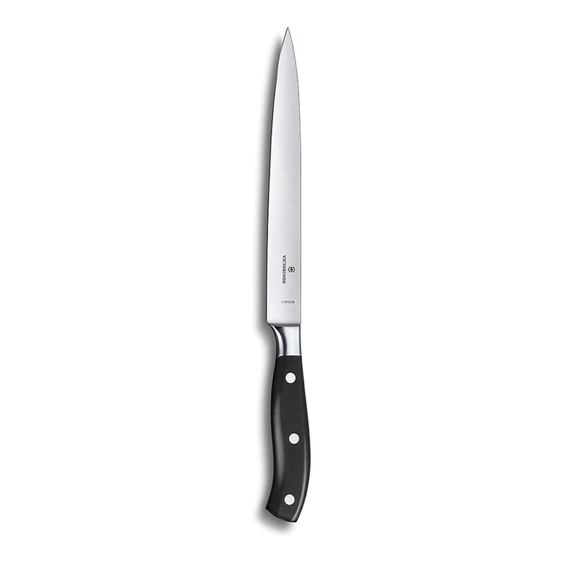 Victorinox Grand Maître Filleting Knife, Flexible Blade, Forged, Extra Sharp, Ergonomic Handle, Black