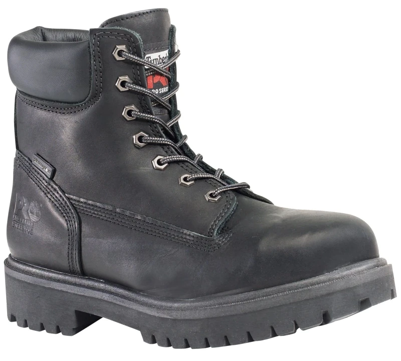 Timberland PRO - Mens 6" Direct Attach Steel Safety Toe Waterproof Insulated Shoe, 9 2E UK, Black