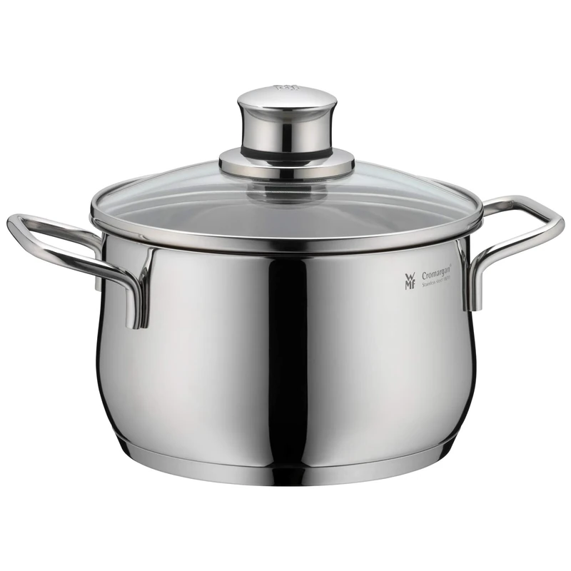 WMF Diadem Plus High Casserole with Lid, 18/10 Stainless Steel, 16 cm