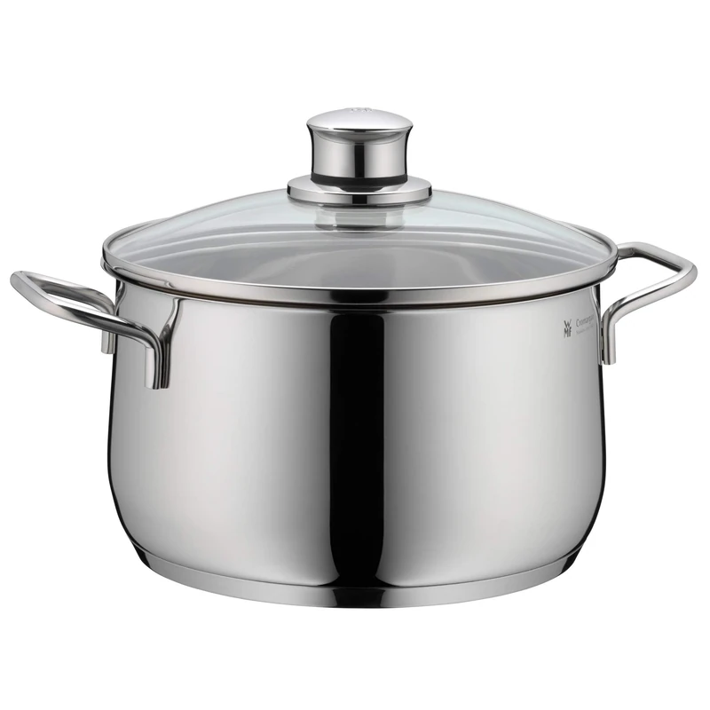 WMF Diadem Plus Cromargan High Casserole, Silver, 20 cm, 3.7 Litre