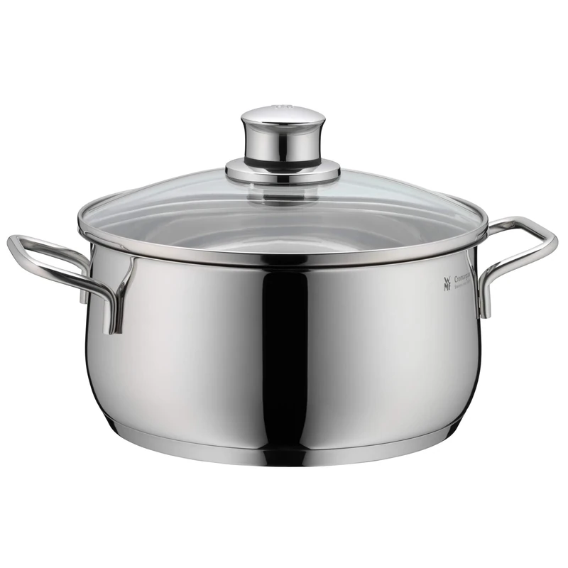 WMF Diadem Plus Low Casserole with Lid, 18/10 Stainless Steel, 16 cm