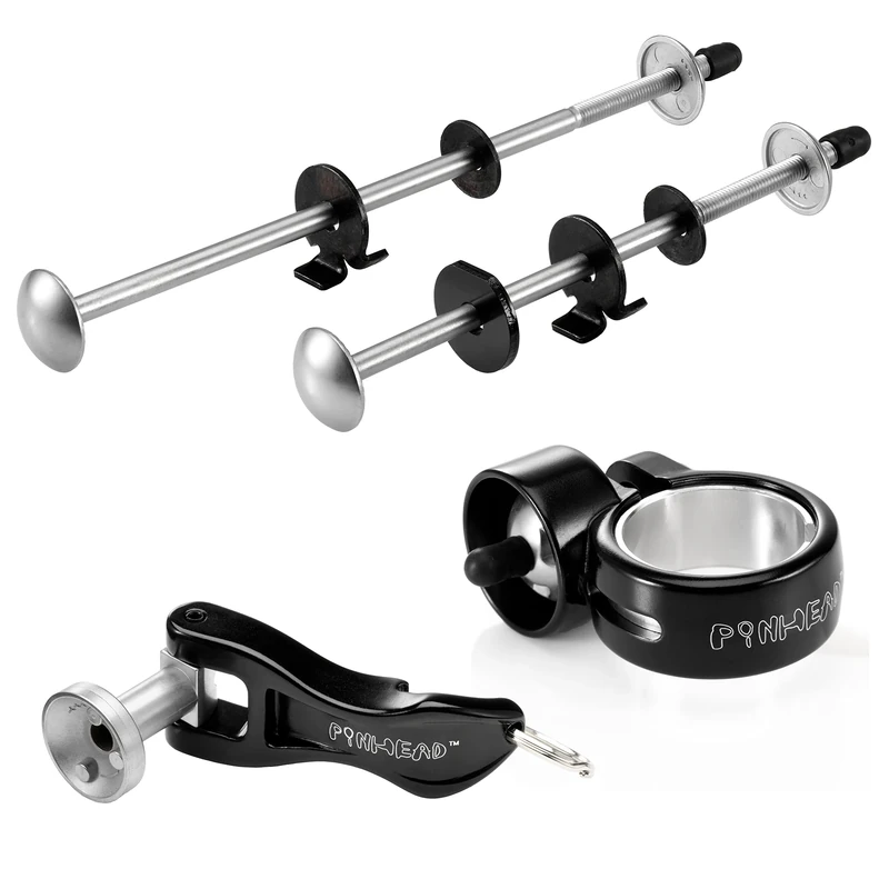 Raleigh PH111 Quick Release Wheel/Seatpost Lock 3 Pack Bicycle Set, Black