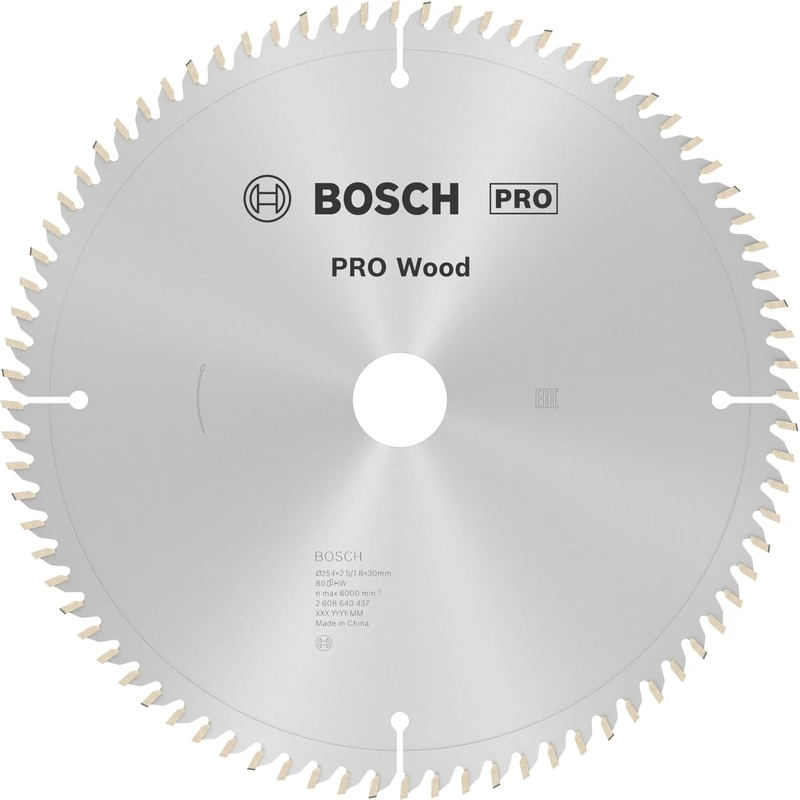 Bosch 1x PRO Wood Circular Saw Blade for Corded Mitre Saws (for Softwood, Hardwood, Ø mm, Professional Accessory Mitre Circular Saw)