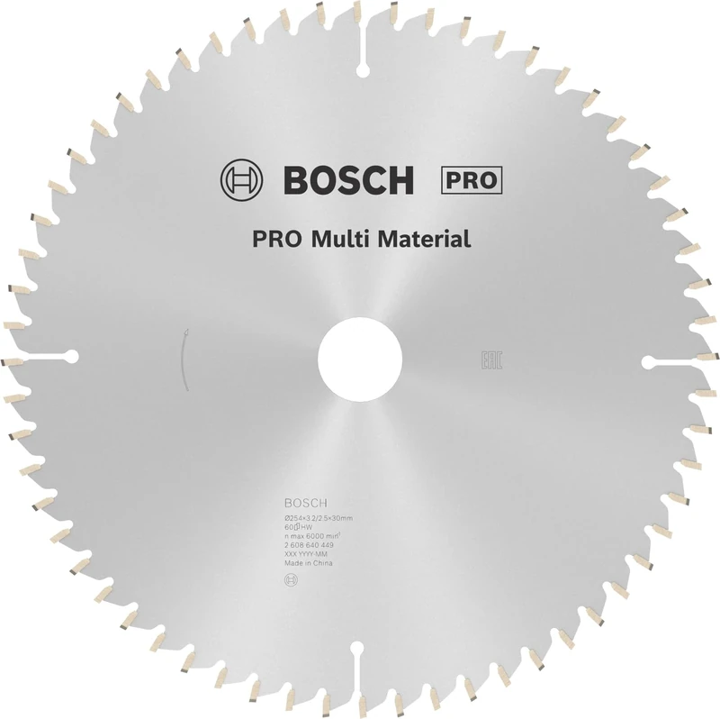 Bosch 1x PRO Multi Material Circular Saw Blade for Corded Mitre Saws (for Aluminium, Plastics, Ø mm, Professional Accessory Mitre Circular Saw)
