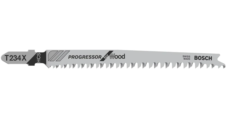 Bosch 25x T 234 X Progressor for Wood Jigsaw Blade (for Softwood, Plywood, Length 117 mm, Professional Accessory Jigsaw)