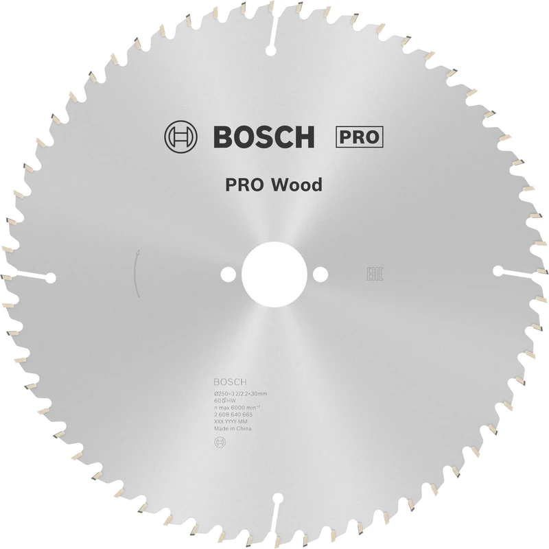 Bosch 1x PRO Wood Circular Saw Blade for Corded Table Saws (for Softwood, Hardwood, Ø mm, Professional Accessory Table Circular Saw)
