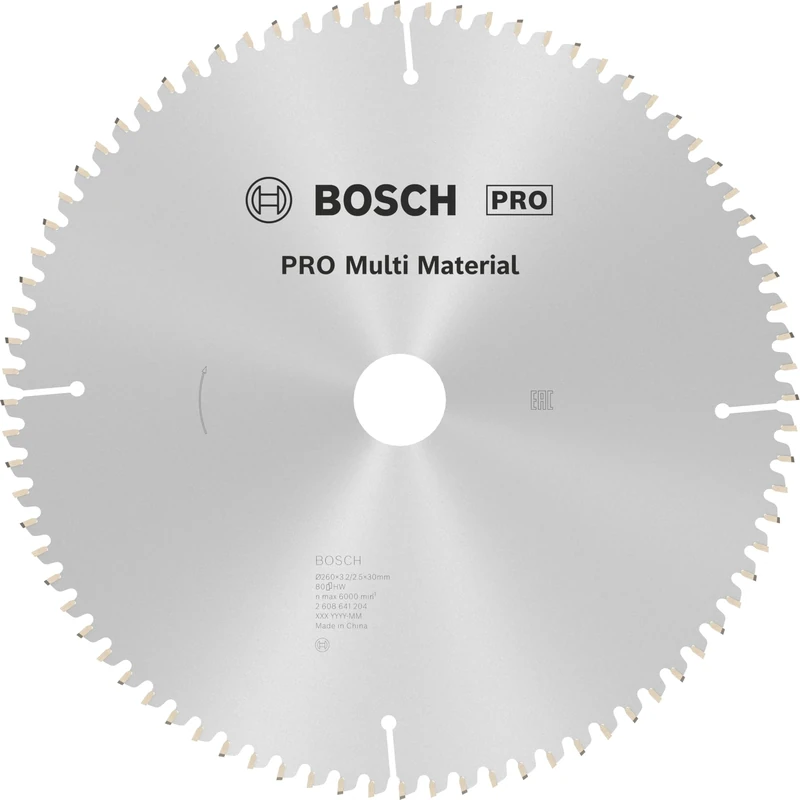 Bosch 1x PRO Multi Material Circular Saw Blade for Corded Mitre Saws (for Aluminium, Plastics, Ø mm, Professional Accessory Mitre Circular Saw)