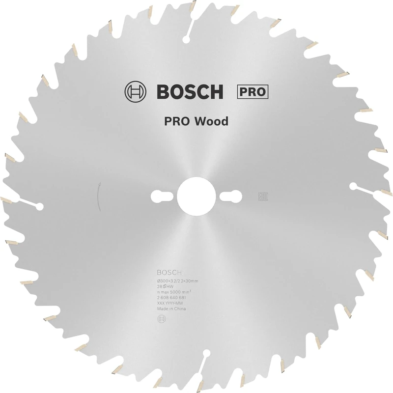 Bosch 1x PRO Wood Circular Saw Blade for Corded Table Saws (for Softwood, Hardwood, Ø mm, Professional Accessory Table Circular Saw)