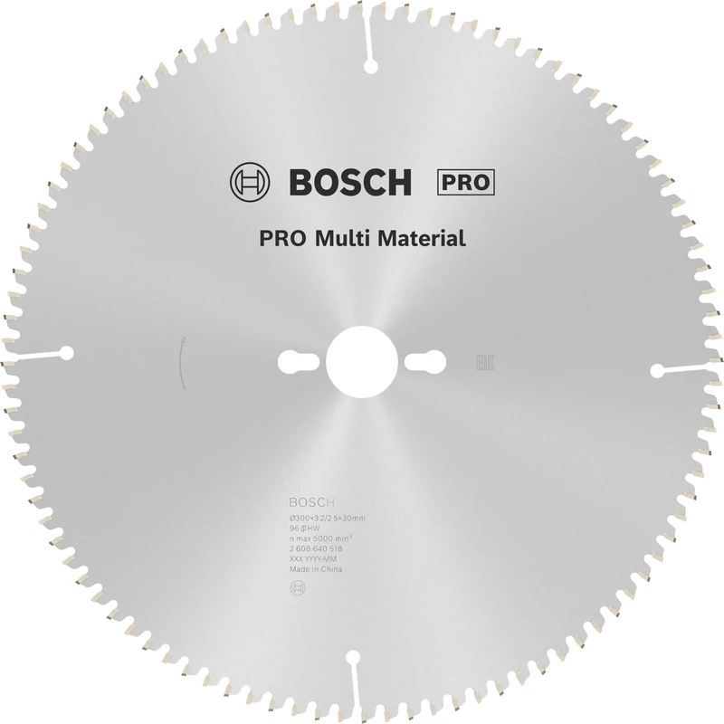 Bosch 1x PRO Multi Material Circular Saw Blade for Corded Mitre Saws (for Aluminium, Plastics, Ø mm, Professional Accessory Mitre Circular Saw)