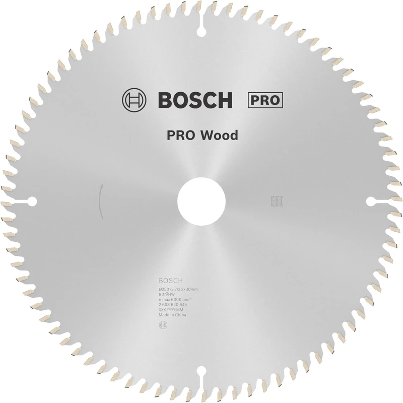 Bosch 1x PRO Wood Circular Saw Blade for Corded Mitre Saws (for Softwood, Hardwood, Ø mm, Professional Accessory Mitre Circular Saw)
