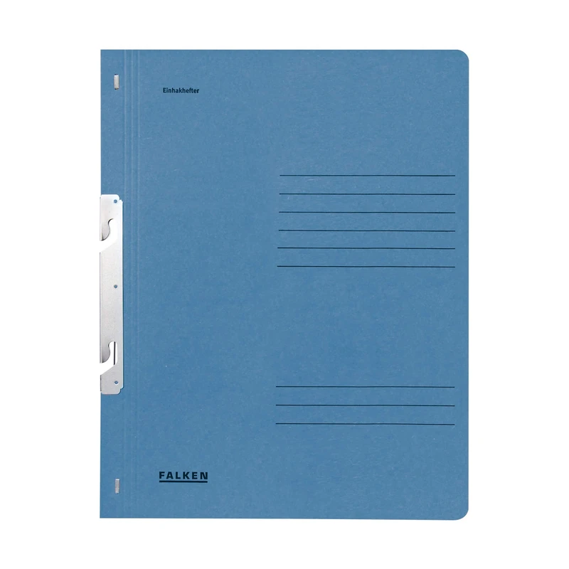 Exacompta - Ref 80004070001F - FALKEN - Hook-In Bottom-Up Flat Files - A4 (210 x 297mm) in Size, Blue Angel Certified, 250gsm Recycled Manilla - Blue (Pack of 50)