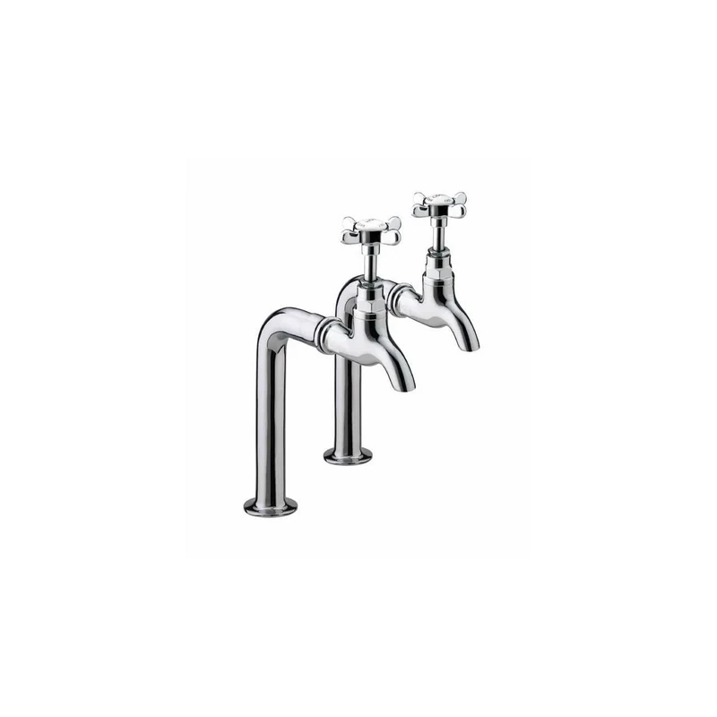 Bristan 1901 Bib Taps Chrome Plated (Taps Only, Upstands Not Included and Are shown in Image For Illustration Purposes Only)