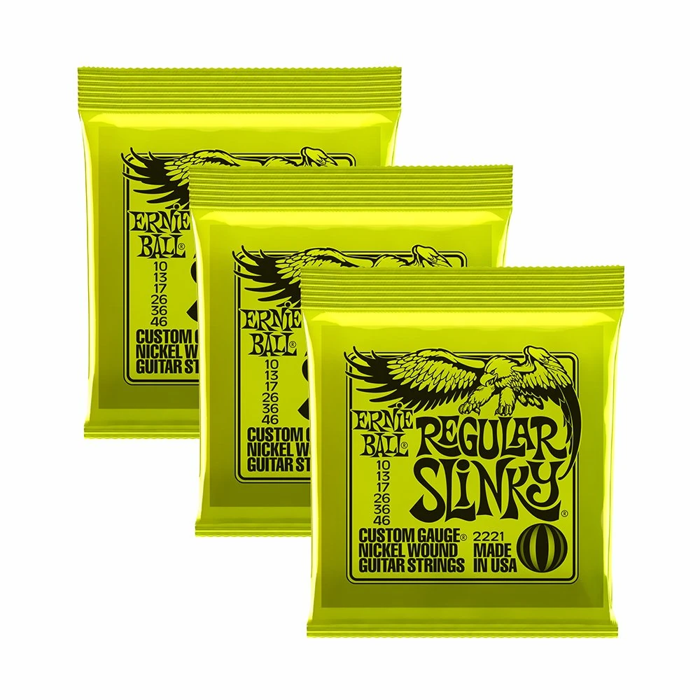 Ernie Ball Regular Slinky 3-set Bundle