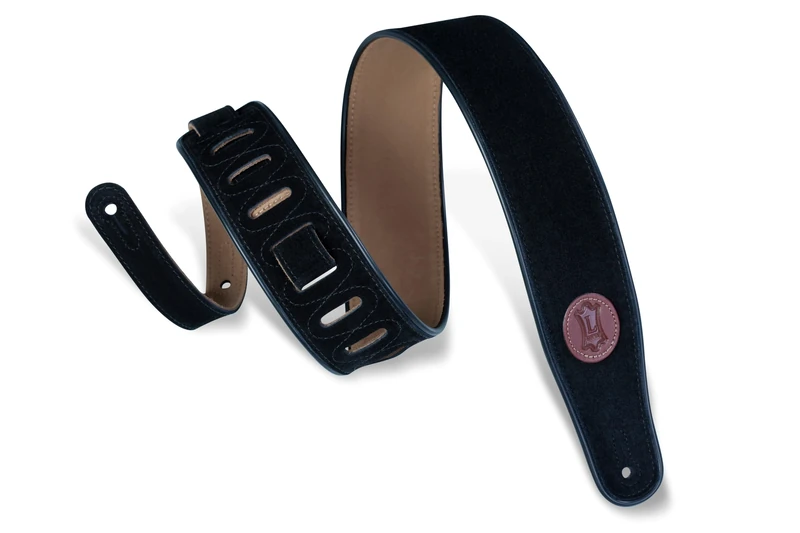 Levy's Suede Leather Guitar Strap - Black