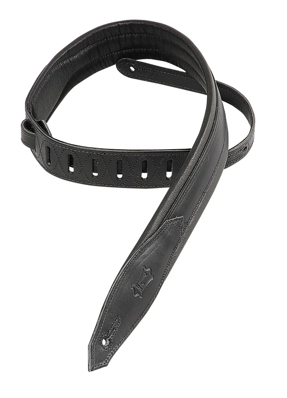 Levy's Leathers Mss80-blk 2 inch Leather Strap - Black