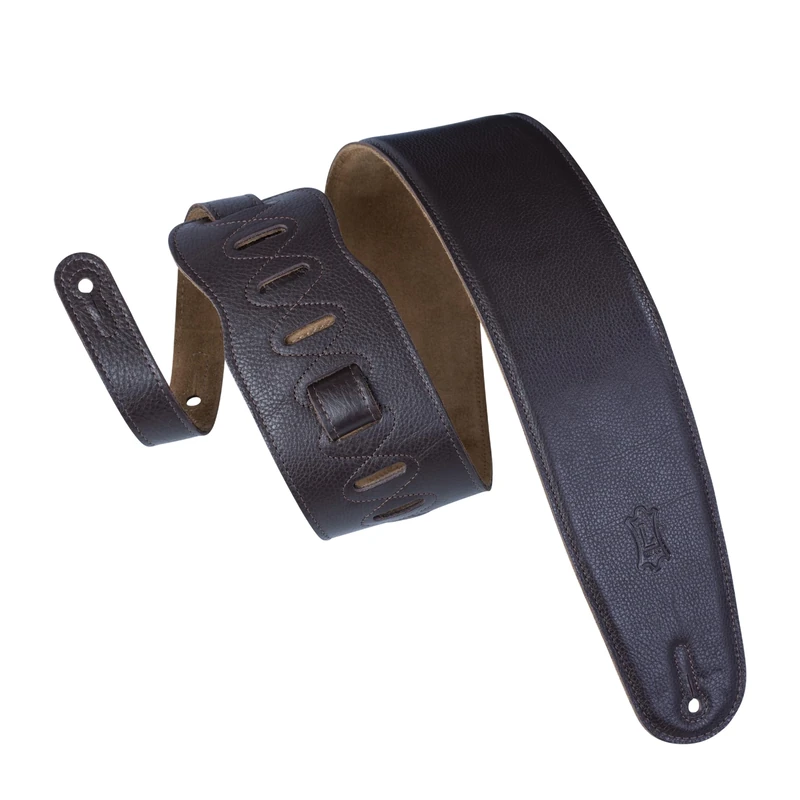 Levy's Leathers M4GF‐DBR 3.5-inch Leather Padded Strap - Dark Brown,One Size
