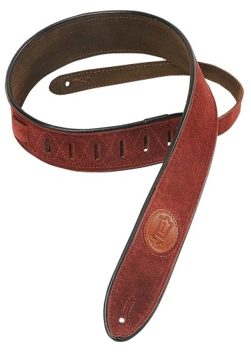 Levy's Leathers Suede Leather Guitar Strap - Burgundy