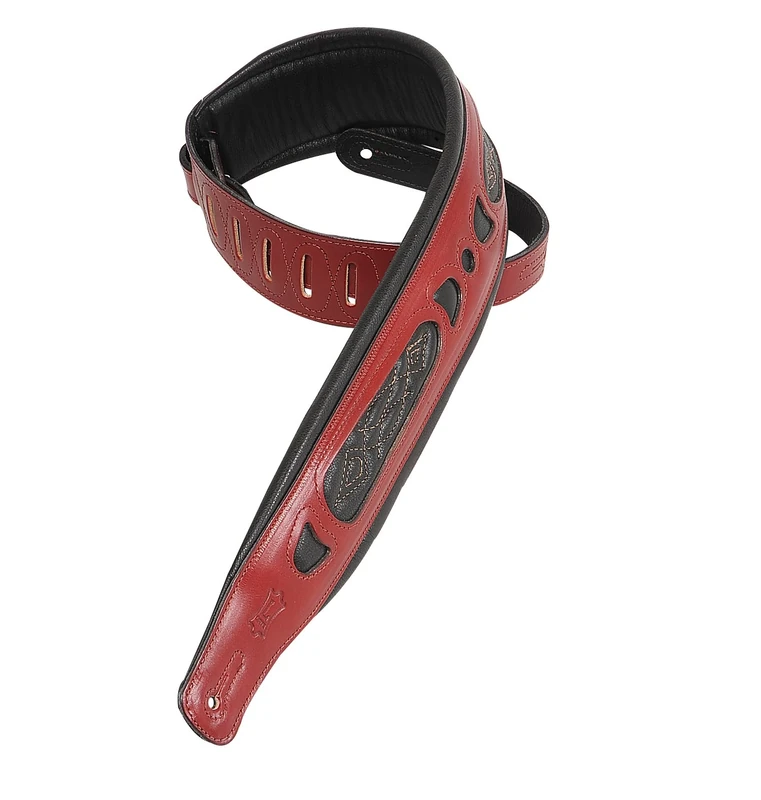 Levy's Leathers Pm31-cra 2.5 inch Leather Strap with Foam Pad - Cranberry
