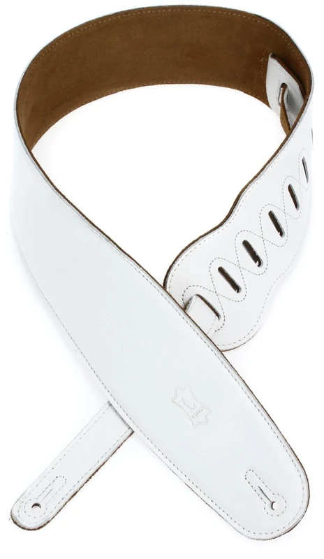Levy's M4GF‐WHT 3.5-inch Leather Padded Strap - White