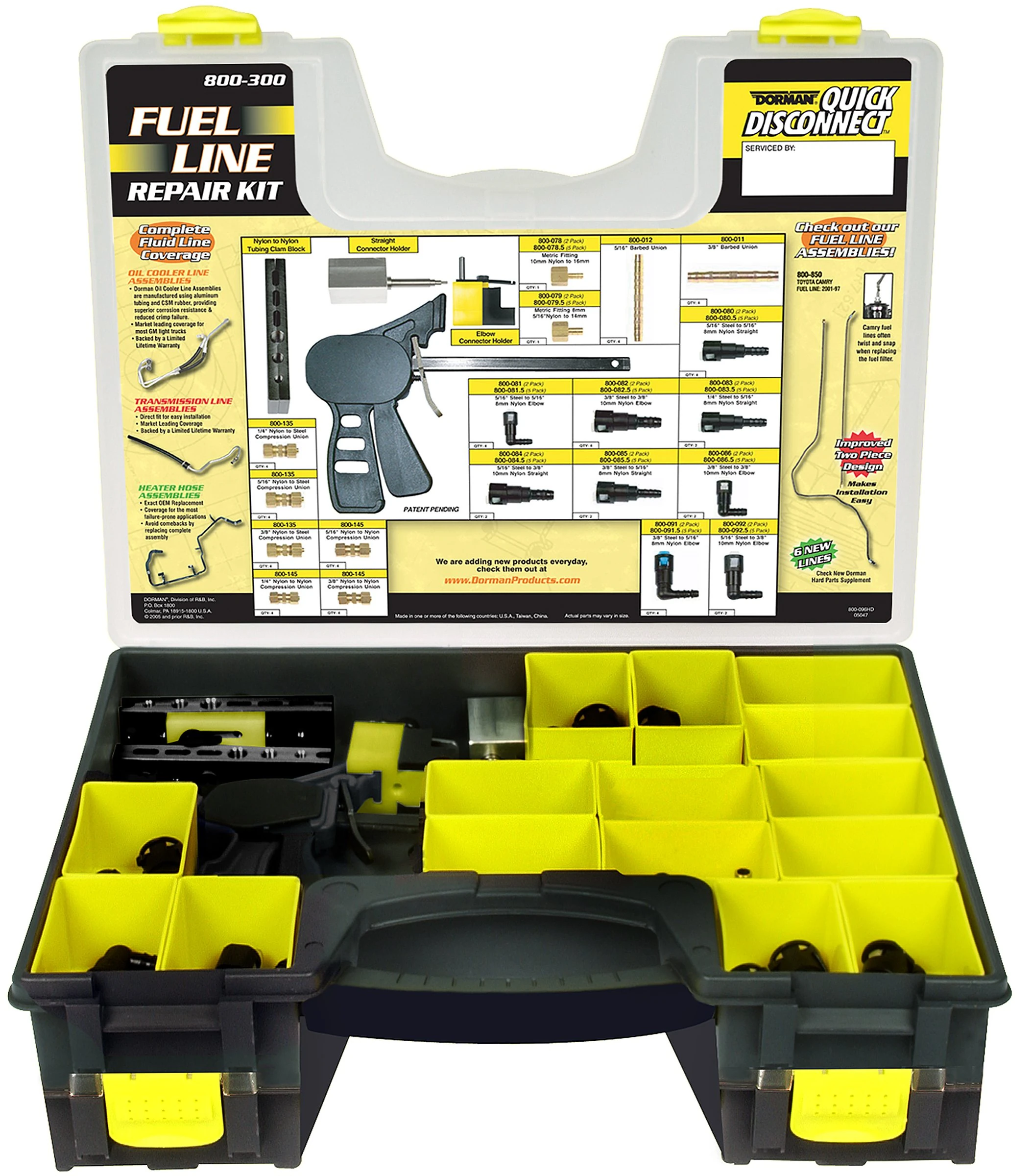 Dorman 800-300: Nylon Fuel Line Repair Kit-Contains 104 Pieces, Multi