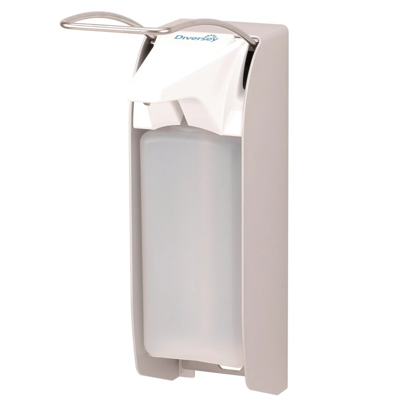 Diversey 1418478 Soft Care Man Aluminium Soap Dispenser for Use with 1 L and 0.5 L Euro Bottles