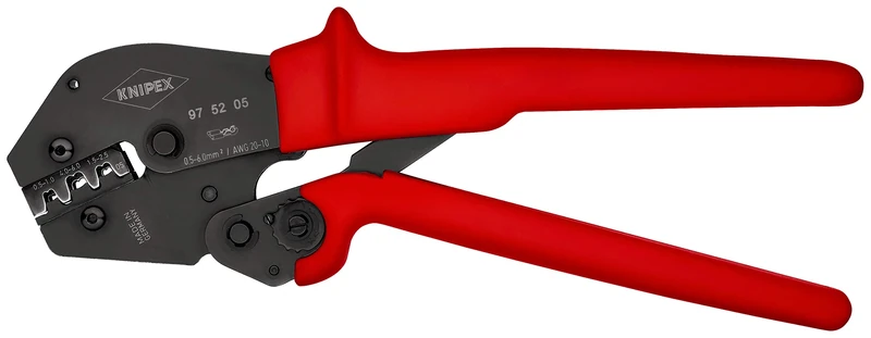KNIPEX Crimping Pliers for Two-Hand Operation in Blister with Non-Slip Plastic Grips 250 mm, 97 52 05 SB