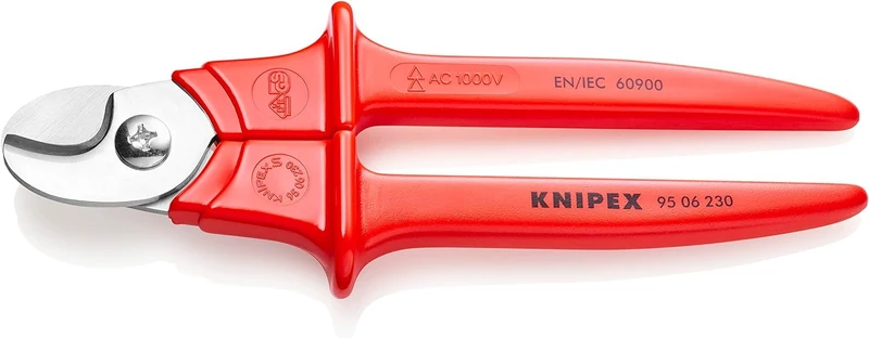 KNIPEX Cable Shears Handles Extrusion Plastic-Coated, 95 06 230 SB