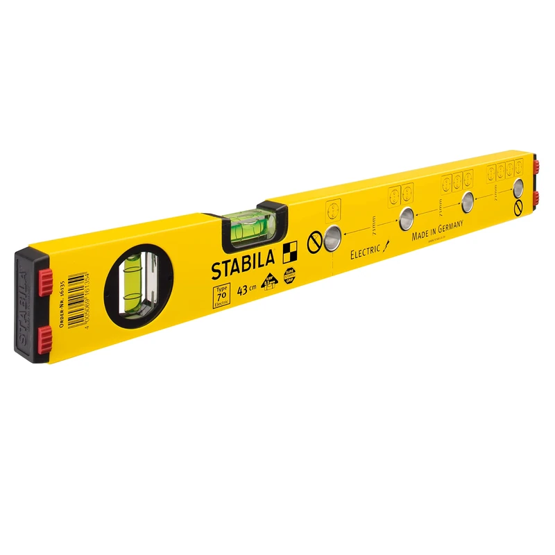 Stabila 16135/4 43 cm "Electric Type 70" Spirit Level - Yellow/Black