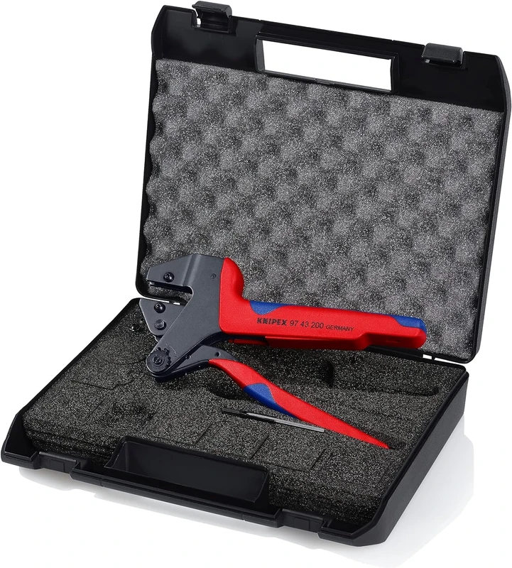 KNIPEX Crimp System Pliers for Exchangeable Crimping Dies with Multi-Component Handles 200 mm, 97 43 200