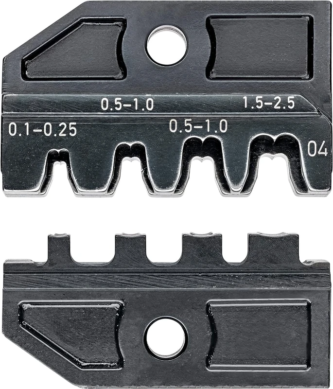 Knipex 97 49 04 Crimping Dies for Non-Insulated Open Plug-Type Connectors, Black, 2.8/4.8 mm