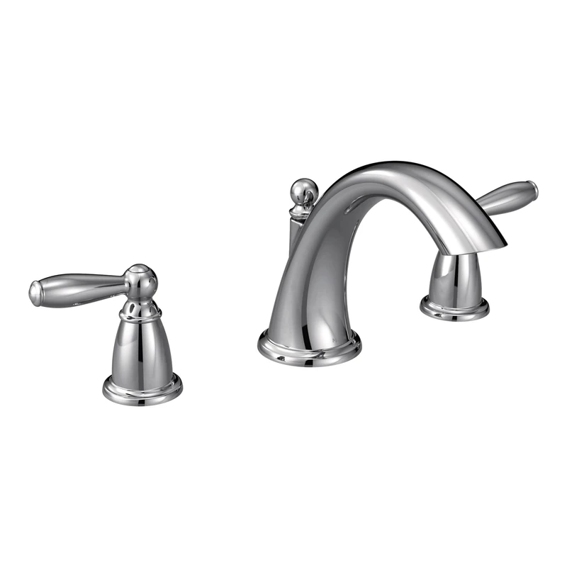 Moen T4943 Brantford 2-Handle Deck Mount Roman Tub Faucet Trim Kit, Valve Required, Chrome
