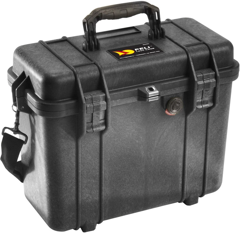 PELI 1430 Hard Top Loader Carrying Case, IP67 Watertight and Dustproof, 4L Capacity, Made in US, No Foam, Black