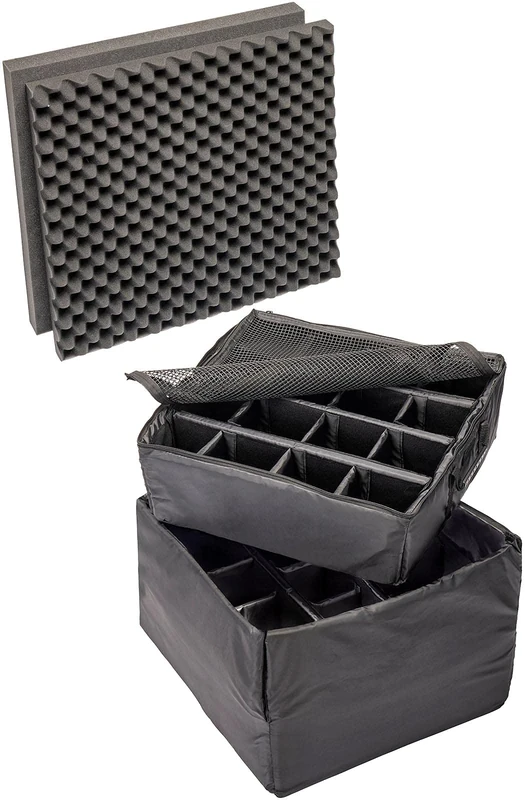 Peli 0345 Padded Divider Set, Original Protector Case Accessory, Compatible 0340 Cube case, Colour: Black