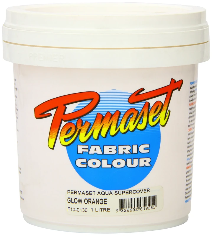 Permaset Aqua Super 1 Litre Fabric Printing Ink - Glow Orange