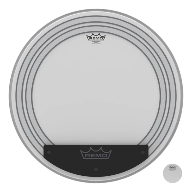 Remo drum head, Powersonic white roughened, coated, 18" bass drum, PW-1118-00