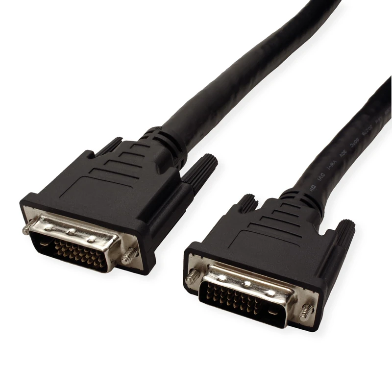 ROLINE DVI Cable | Monitor cable DVI Plug-Plug | Dual Link connection cable Black 15 m - Image 1