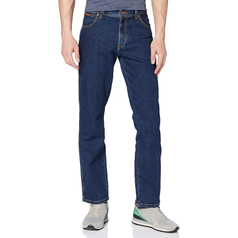 Wrangler Men's Texas Contrast Straight Jeans, Darkstone, 33W / 34L