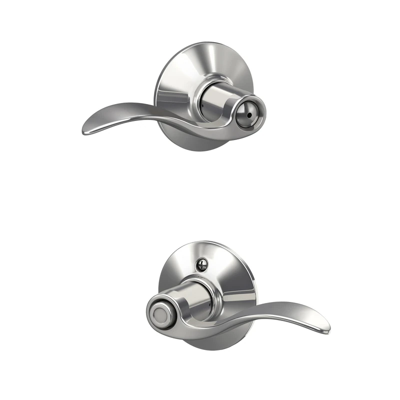 Schlage F40ACC625 Accent Privacy Lever, Bright Chrome