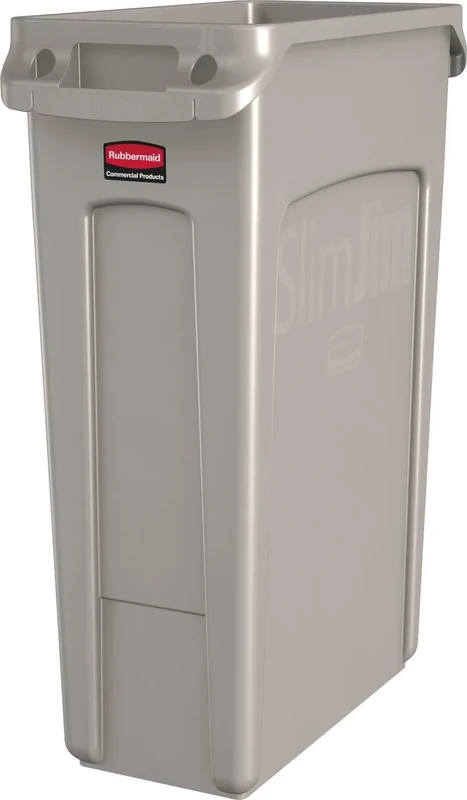 Rubbermaid Commercial Products Vented Slim Jim Waste Receptacle Bin 87 Litre Beige FG354060BEIG