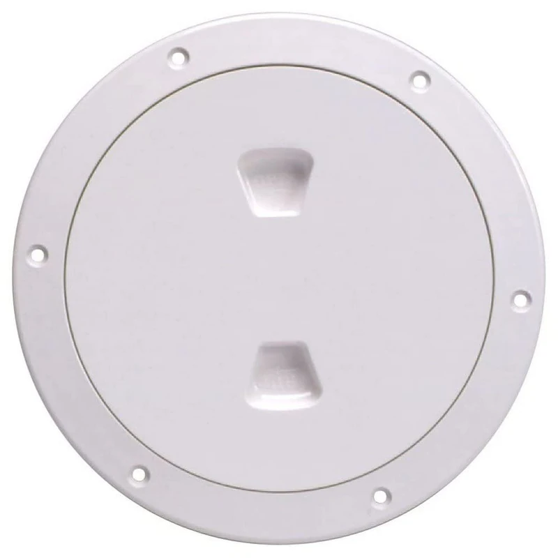 Beckson DP60-W Screw-Out Deck Plate (White), 1 Pack - Image 1