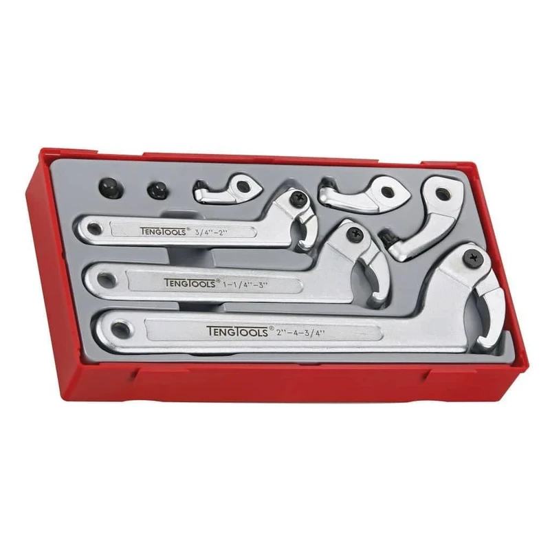 Teng TTHP08Hook and Pinch Wrench Set (8 Pieces)