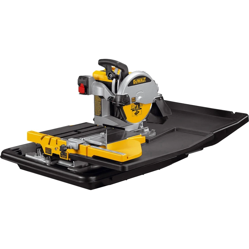 DeWALT D24000-GB Slide Table Wet Tile Saw, 240 V, Yellow/Black, Set of 6 - Image 1