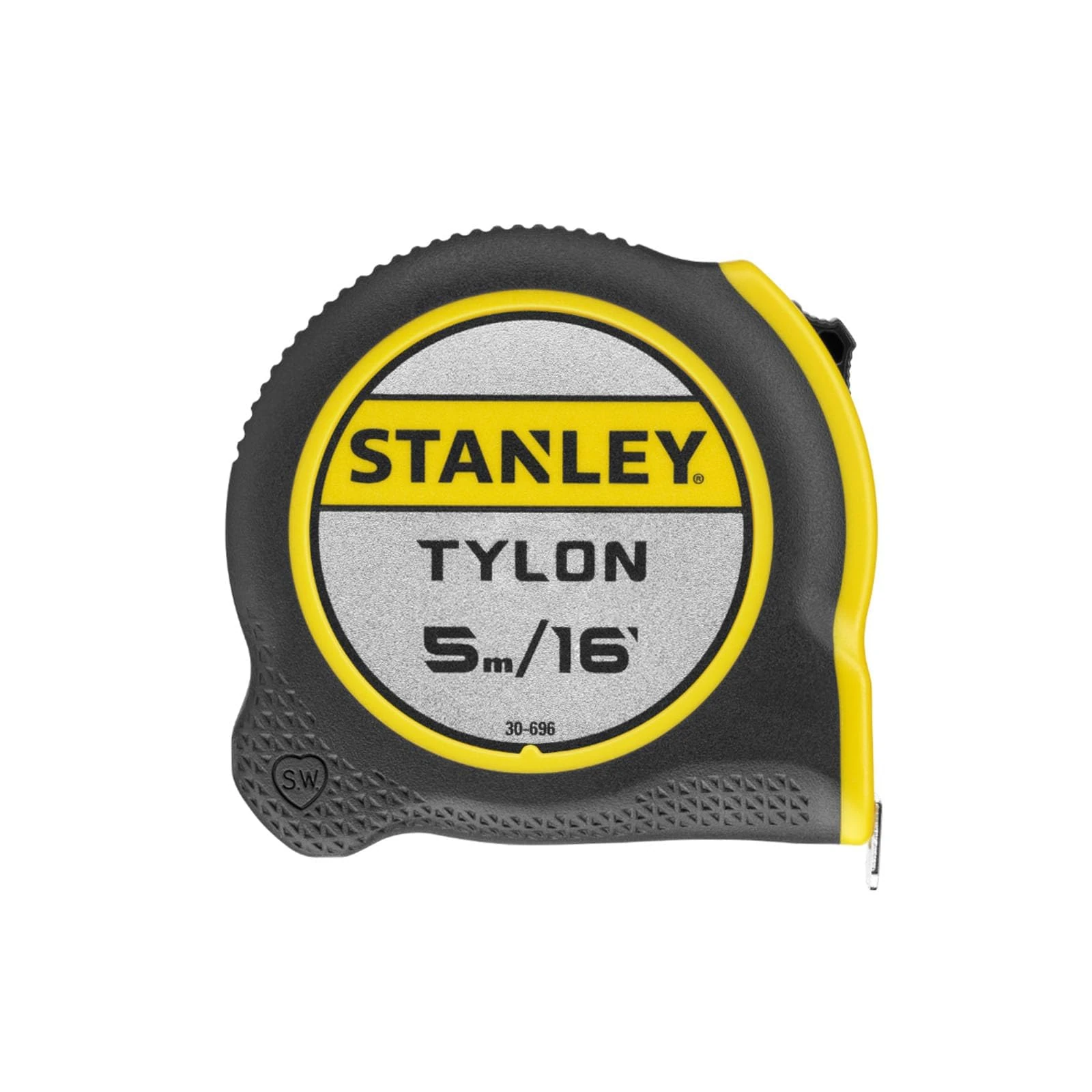 STANLEY Tape Measure 5M/16 Inches Compact Case with Cushioned Grip Metric and Imperial System 1-30-696, YELLOW