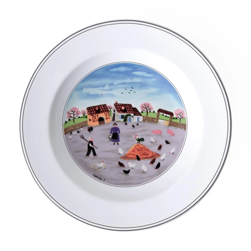 Villeroy & Boch Design Naif 21 cm deep Plate, Poultry Farm
