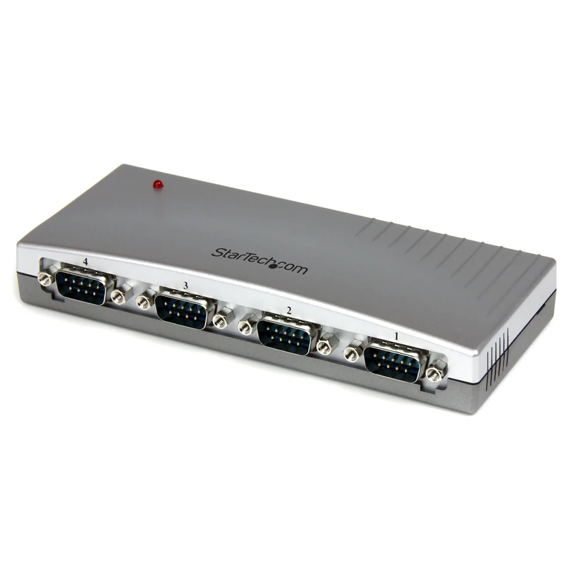 StarTech.com 4 Port USB to Serial RS232 Adapter - DB9M - RS232 Extension - Serial to USB, TAA (ICUSB2324)