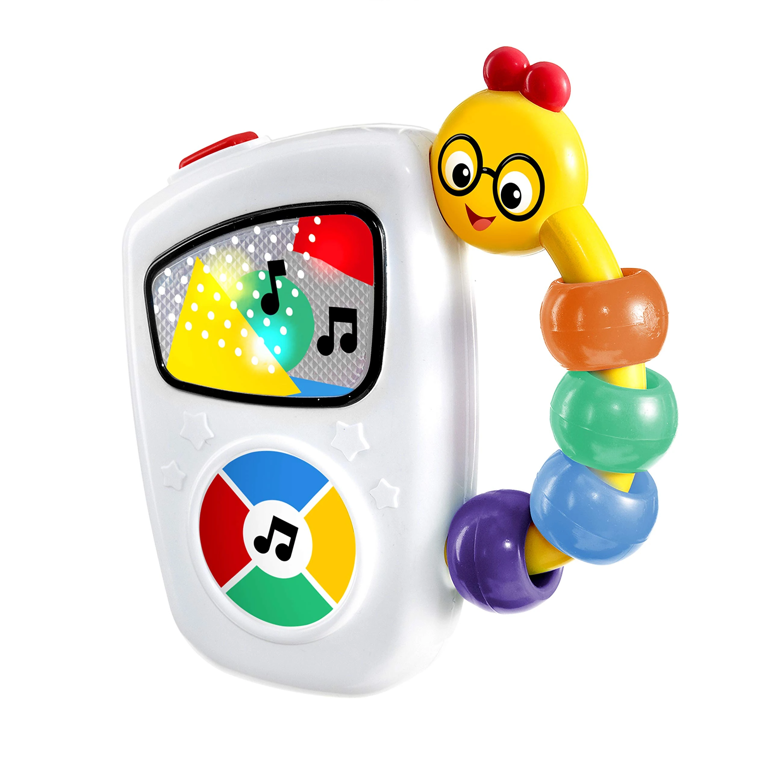 Baby Einstein, Take Along Tunes Musical Toy, Interactive Baby Toy with Lights & 10 melodies, Bead Chaser, Early Development, Volume Control, Ages 3 months +