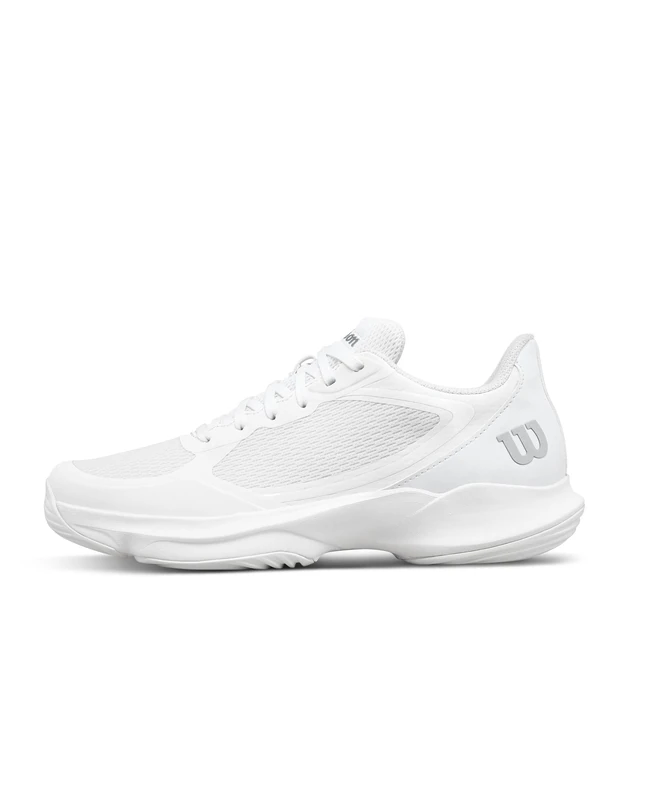 Wilson Hurakn Lite Women's Padel Shoe, White/White/Silver, Size 3.5