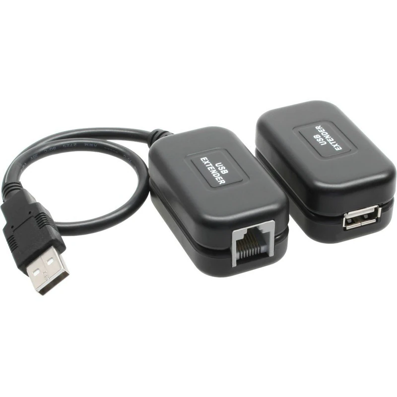 USB Extender up to 60 m via Network Cable RJ45 Category 5e 1 x USB Verlngerung